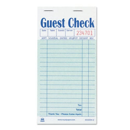 AmerCareRoyal Guest Check Pad 17 Lines Two-part Carbon 3.5 X 6.7 50 Forms/pad 50 Pads/carton - Food Service - AmerCareRoyal®