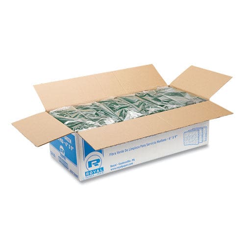 AmerCareRoyal Medium-duty Scouring Pad 6 X 9 Green 10 Pads/pack 6 Packs/carton - Janitorial & Sanitation - AmerCareRoyal®