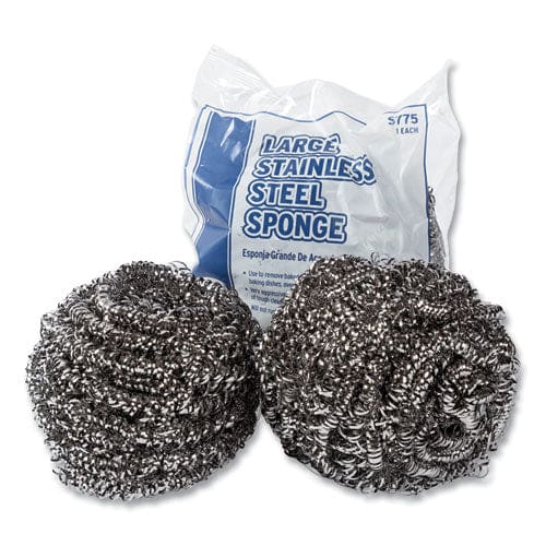 AmerCareRoyal Stainless Steel Sponge Polybagged 1.75 Oz Gray 12/pack 6 Packs/carton - Janitorial & Sanitation - AmerCareRoyal®