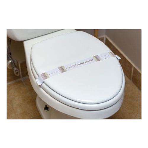 AmerCareRoyal Toilet Seat Bands Brown/white 2,000/carton - Janitorial & Sanitation - AmerCareRoyal®