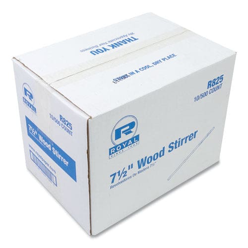 AmerCareRoyal Wood Coffee Stirrers 7.5 Long 500/box 10 Boxes/carton - Food Service - AmerCareRoyal®