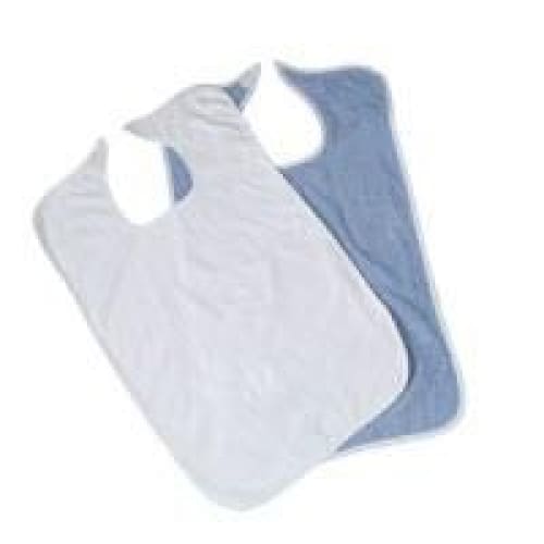 American Associated Bibs 18 X 30 Terry /Plastic Backing Whit DOZEN - Linens >> Bibs and Aprons - American Associated