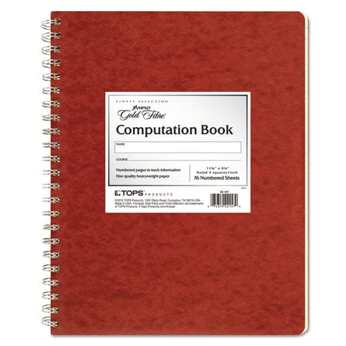 Ampad Computation Book Quadrille Rule Brown Cover 11.75 X 9.25 76 Sheets - School Supplies - Ampad®