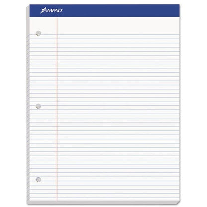 Ampad Double Sheet Pads Narrow Rule 100 White 8.5 X 11.75 Sheets - School Supplies - Ampad®