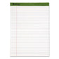 Ampad Earthwise By Ampad Recycled Writing Pad Wide/legal Rule Politex Green Headband 50 White 8.5 X 11.75 Sheets Dozen - School Supplies -
