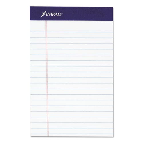 Ampad Legal Ruled Pads Narrow Rule 50 White 8.5 X 11.75 Sheets 4/pack - School Supplies - Ampad®