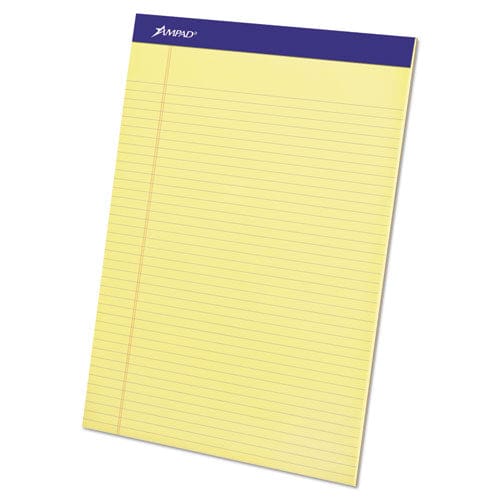 Ampad Perforated Writing Pads Narrow Rule 50 Canary-yellow 8.5 X 11.75 Sheets Dozen - School Supplies - Ampad®