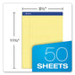 Ampad Perforated Writing Pads Wide/legal Rule 50 Canary-yellow 8.5 X 11.75 Sheets Dozen - School Supplies - Ampad®