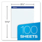 Ampad Quad Double Sheet Pad Quadrille Rule (4 Sq/in) 100 White 8.5 X 11.75 Sheets - School Supplies - Ampad®