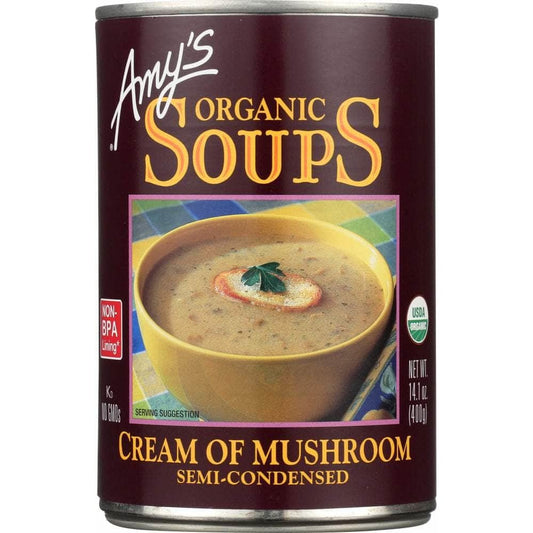 Amys Amy's Organic Soup Semi-Condensed Cream of Mushroom, 14.1 oz