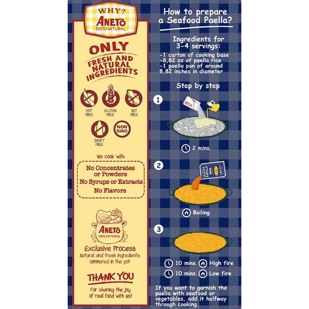 ANETO Grocery > Soups & Stocks ANETO: Seafood Paella Base, 1 lt
