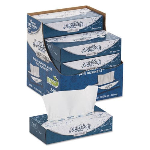 Angel Soft Ps Ultra Facial Tissue 2-ply White 125 Sheets/box 10 Boxes/carton - Janitorial & Sanitation - Angel Soft®