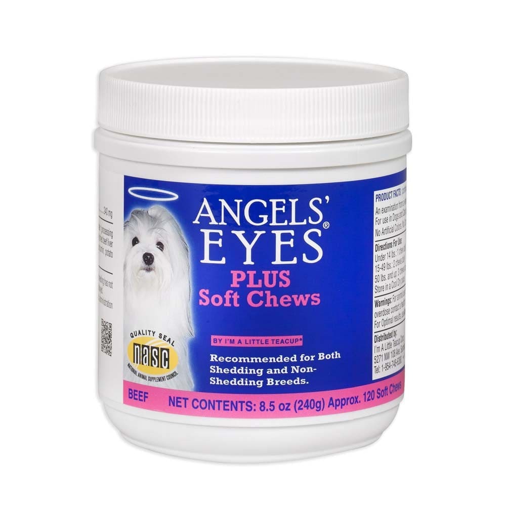 Angels’ Eyes PLUS Beef Flavor Tear Stain Soft Chews 8.5 oz 120 Count - Pet Supplies - Angels Eyes