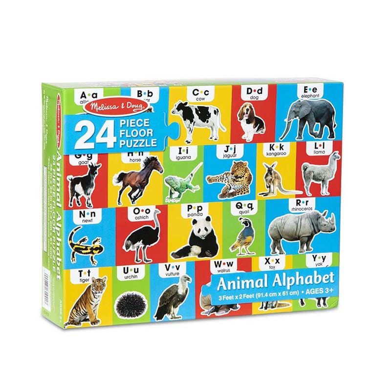 Animal Alphabet Floor Puzzle 24 Pc (Pack of 2) - Floor Puzzles - Melissa & Doug