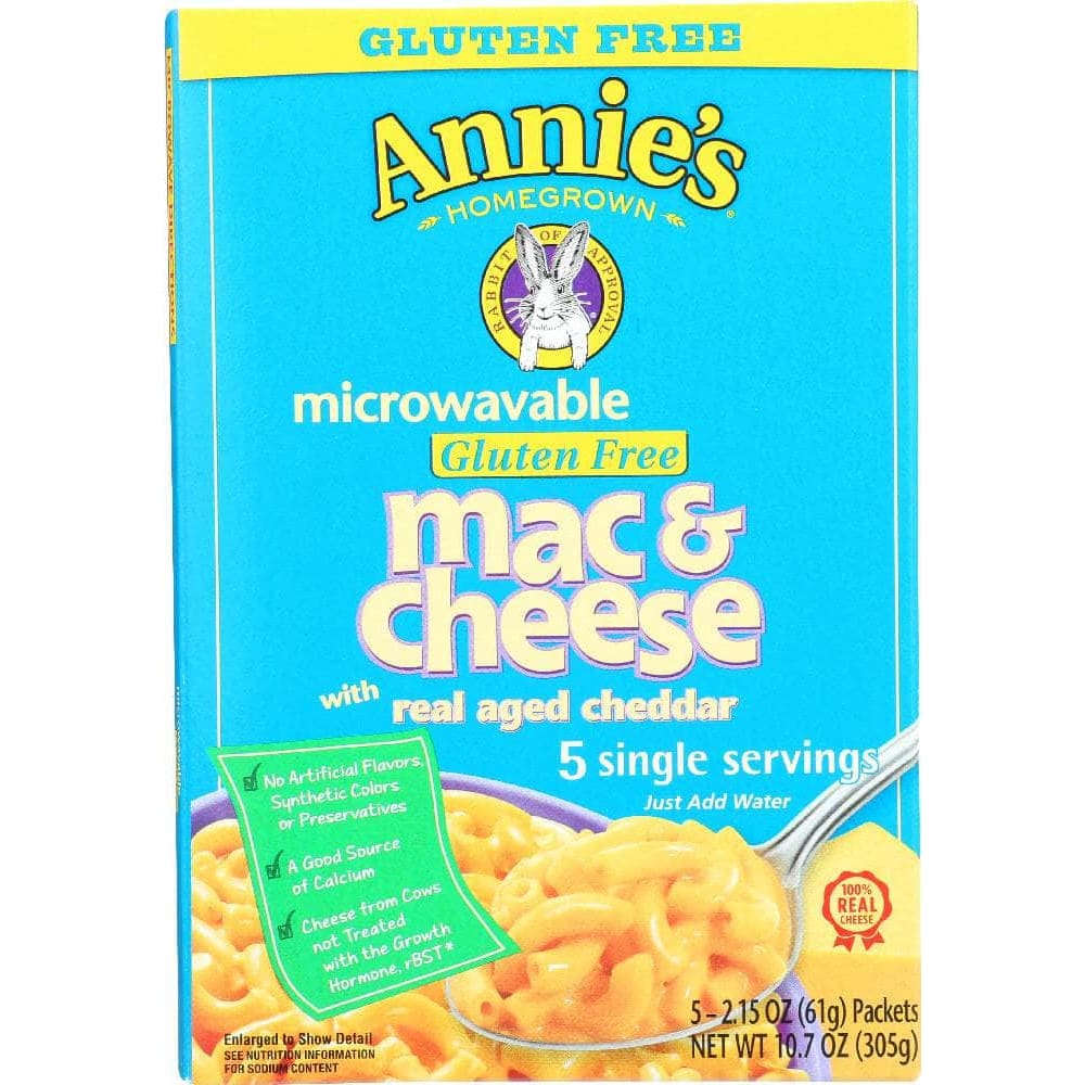 Annies Annie's Homegrown Microwavable Gluten Free Mac & Cheese, 10.7 Oz
