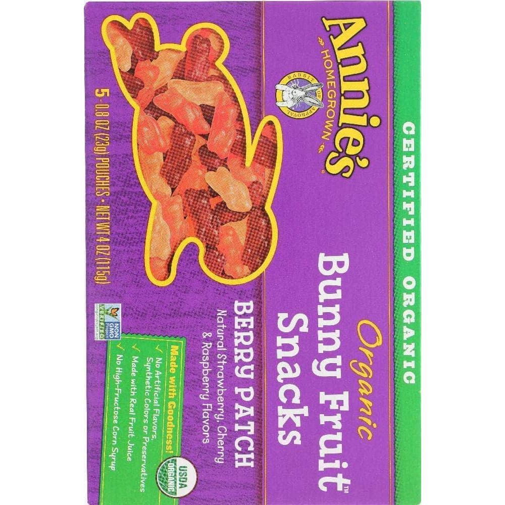Annies Annie's Homegrown Organic Bunny Fruit Snacks Berry Patch, 4 oz