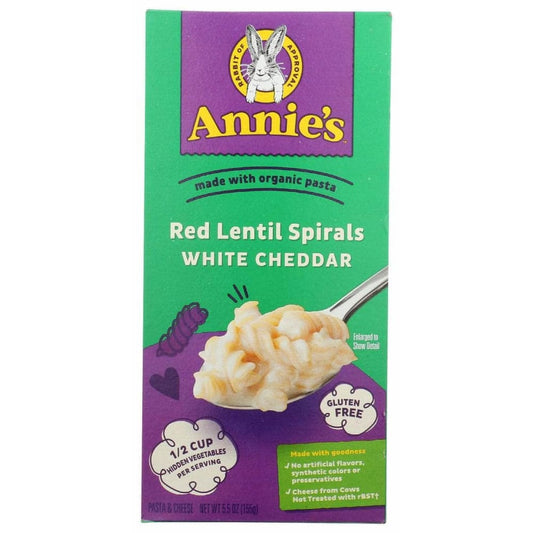 ANNIES HOMEGROWN ANNIES HOMEGROWN Pasta Lentil Wht Cheddar, 5.5 oz