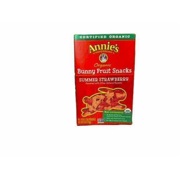 Annie's Organic Bunny Fruit Snacks, Summer Strawberry, 4 oz - ShelHealth.Com