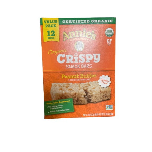 Annie's Annie's Organic Crispy Snack Bars, Gluten Free, Peanut Butter, 9.36 oz, 12 ct