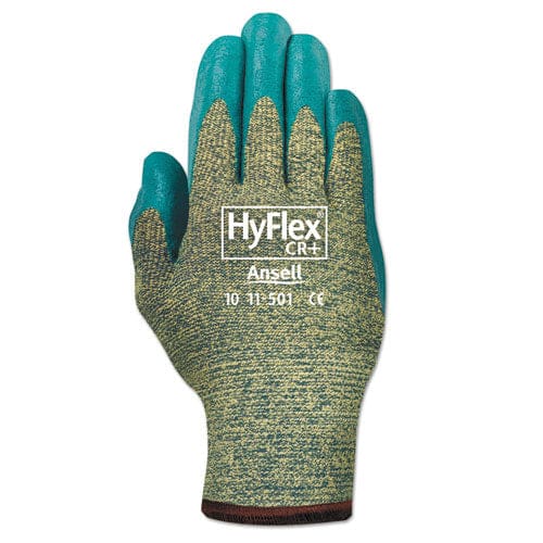AnsellPro Hyflex 501 Medium-duty Gloves Size 8 Kevlar/nitrile Blue/green 12 Pairs - Office - AnsellPro