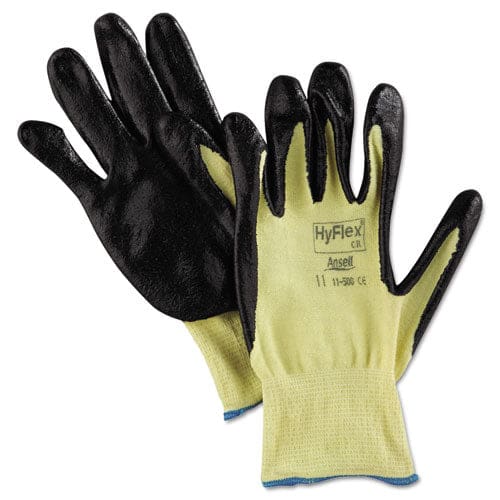 AnsellPro Hyflex Cr Gloves Size 7 Yellow/black Kevlar/nitrile 24/pack - Office - AnsellPro