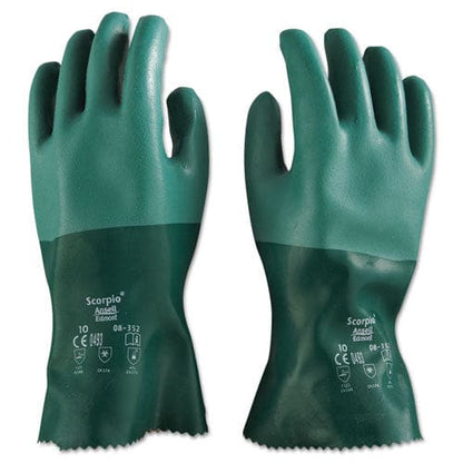 AnsellPro Scorpio Neoprene Gloves Green Size 10 12 Pairs - Janitorial & Sanitation - AnsellPro
