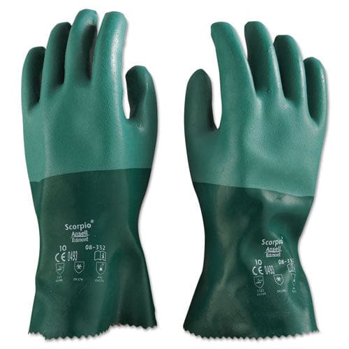 AnsellPro Scorpio Neoprene Gloves Green Size 10 - Janitorial & Sanitation - AnsellPro