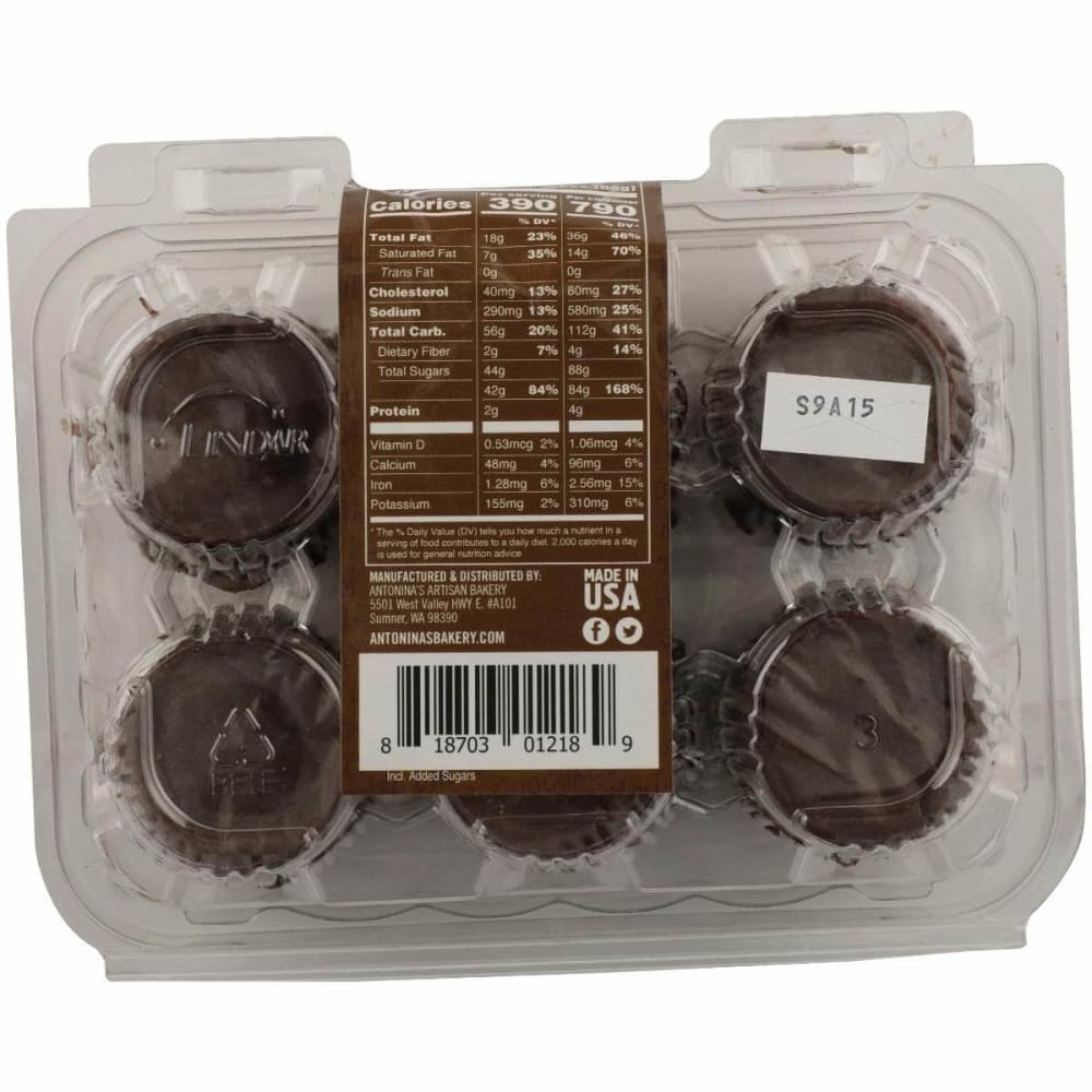 Antoninas Antoninas Gluten-Free Double Chocolate Mini Cupcakes, 6 oz