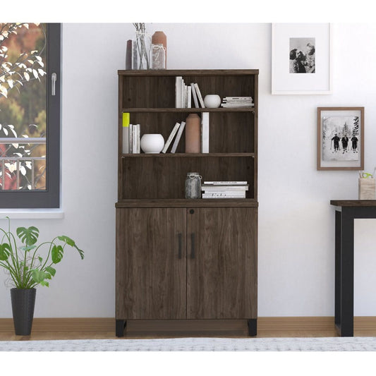 Apex Storage Cabinet & Bookshelf Walnut - Bookcases & Storage Cabinets - Apex