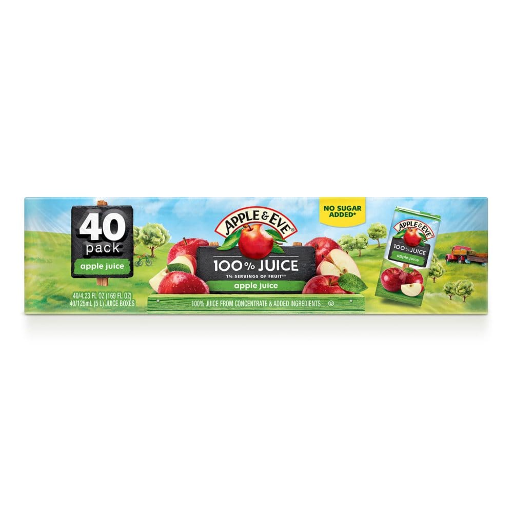 Apple & Eve 100% Apple Juice (4.23 fl. oz. 40 pk.) - Juice & Kids Drinks - Apple &
