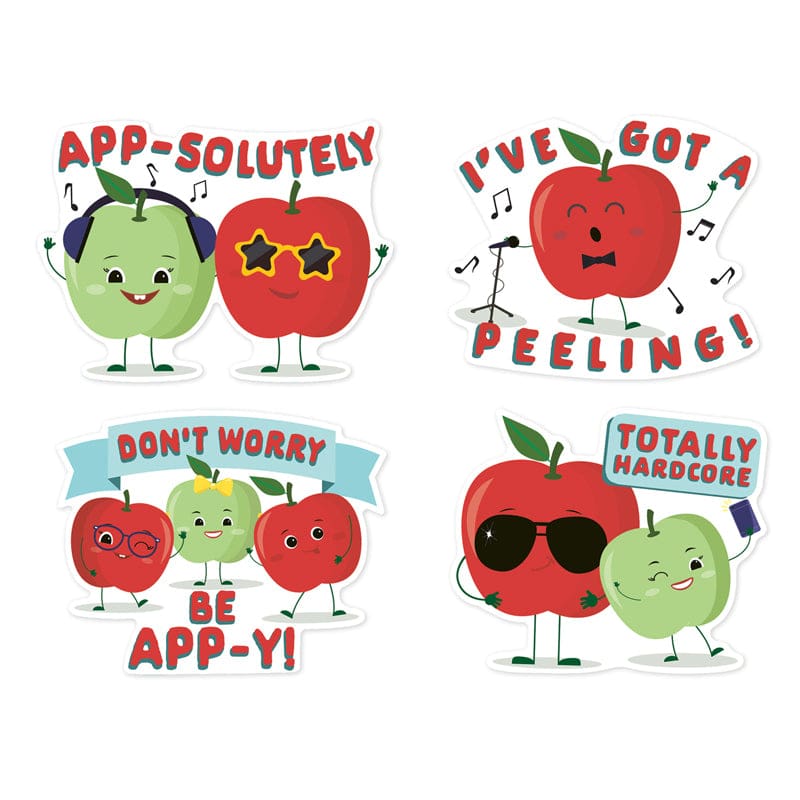 Apple Stickers Jumbo Scented (Pack of 12) - Stickers - Eureka