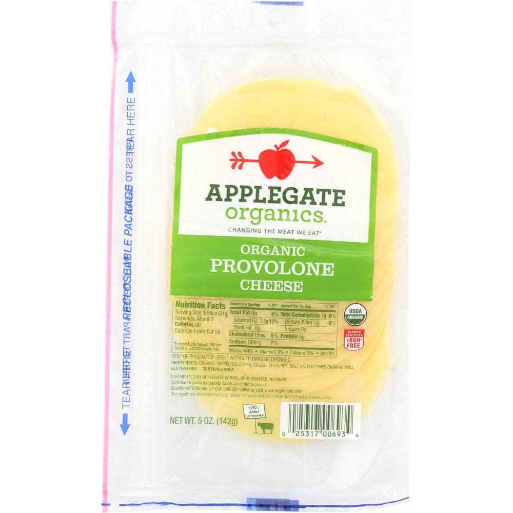 Applegate Applegate Organic Provolone Cheese Sliced, 5 oz