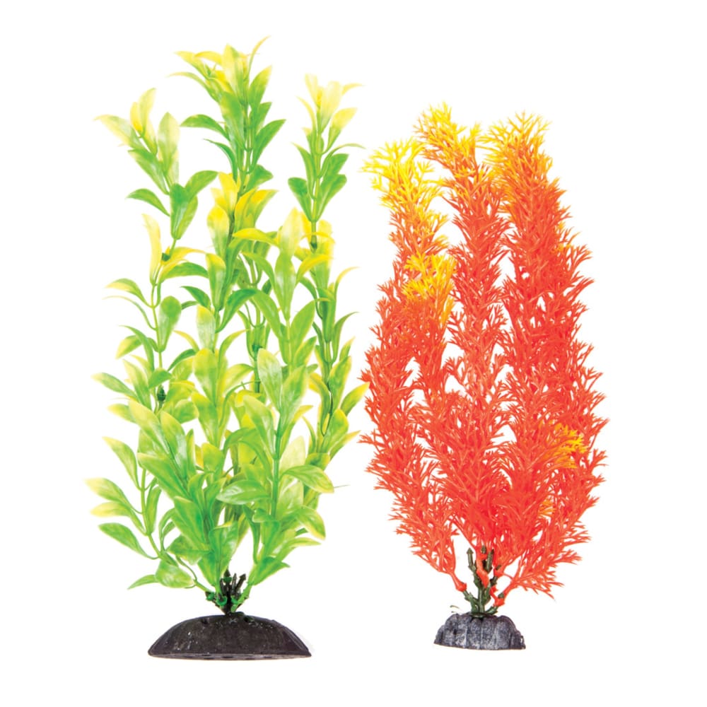 Aquatop Aquarium Plants Orange Green 1ea/10 in 2 pk - Pet Supplies - Aquatop