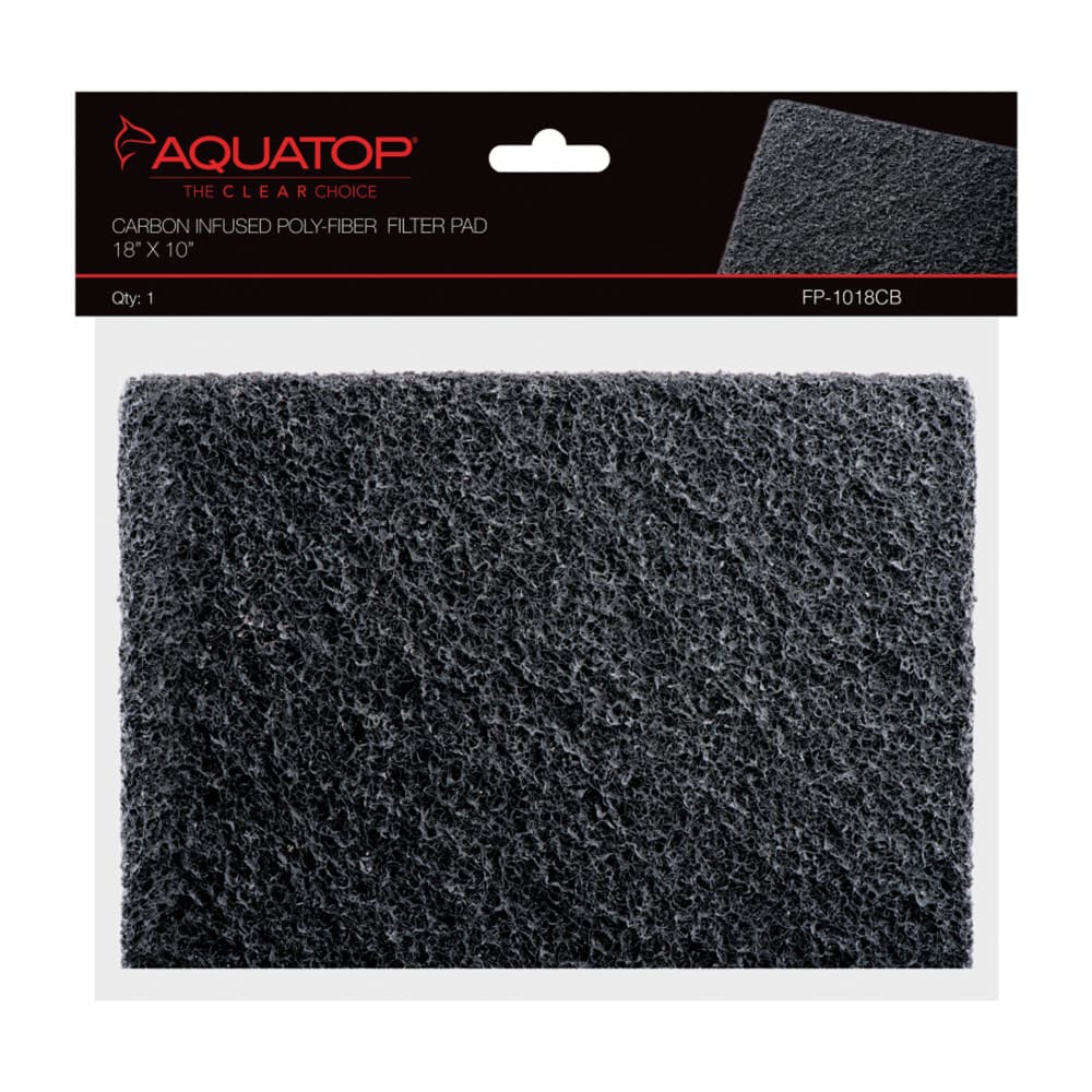 Aquatop Carbon Infused Polyfiber Filter Pad 1ea-18X10; 1Pc - Pet Supplies - Aquatop