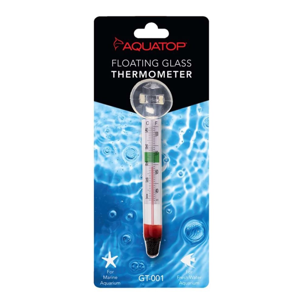 Aquatop Floating Glass Aquarium Thermometer with Suction Cup Mount Clear; 1ea - Pet Supplies - Aquatop