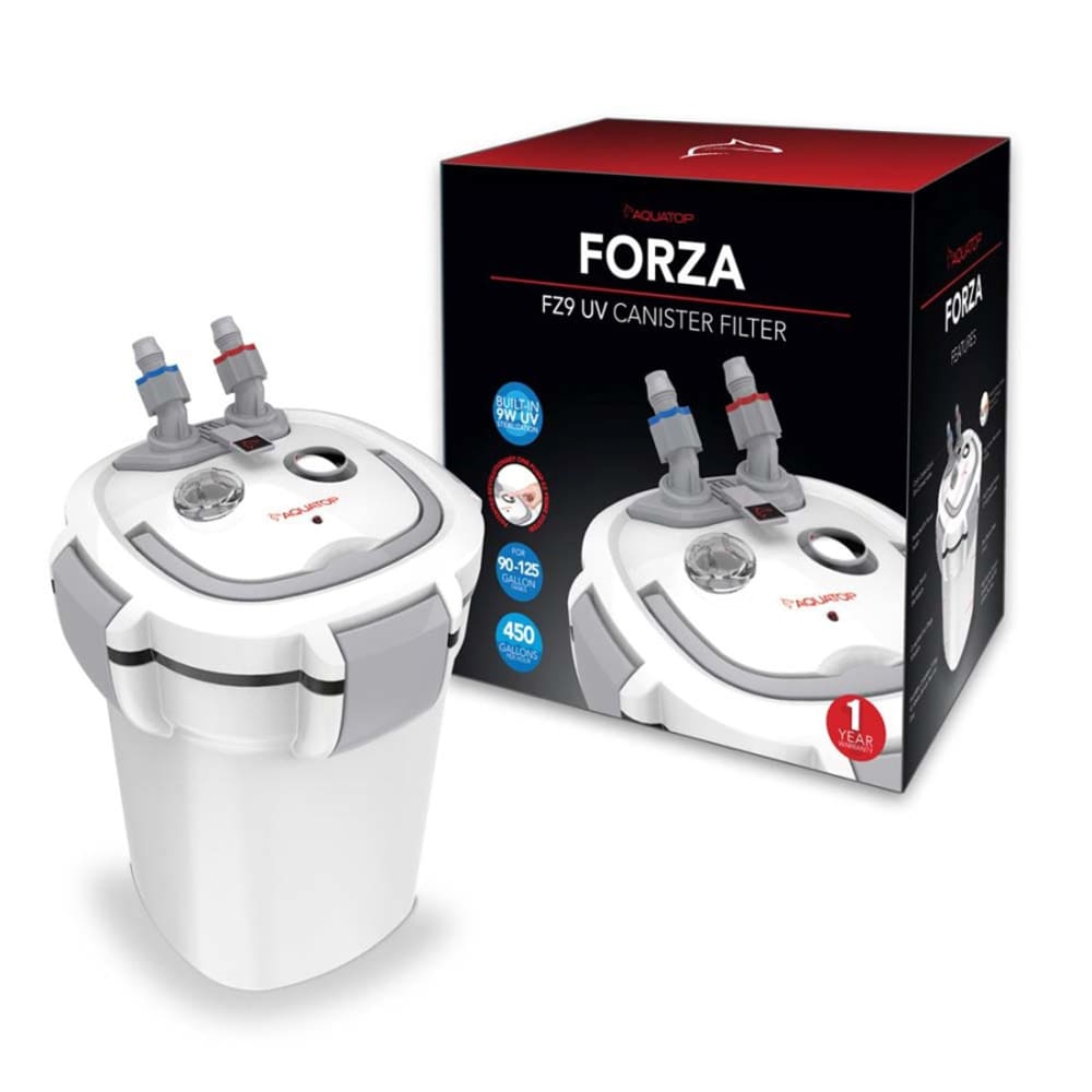 Aquatop FORZA FZ9 Canister Filter with UV Sterilizer White; Grey; 1ea - Pet Supplies - Aquatop