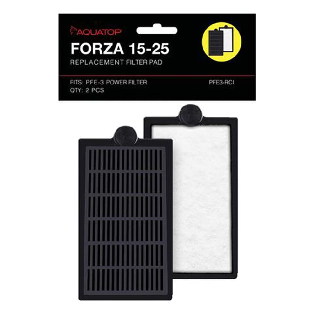 Aquatop FORZA Replacement Filter Inserts with Premium Activated Carbon 15-25 Black; White 2 Pack - Pet Supplies - Aquatop