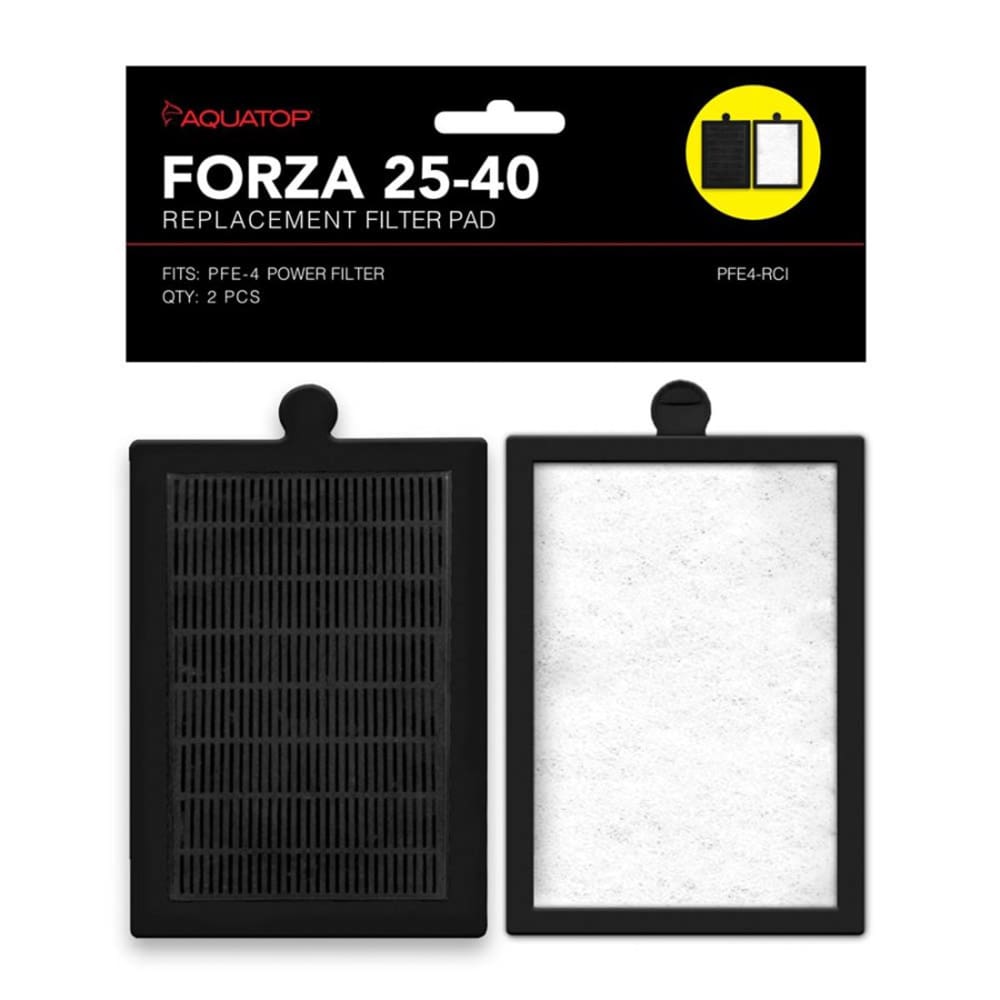 Aquatop FORZA Replacement Filter Inserts with Premium Activated Carbon 25-40 Black White 2 Pack - Pet Supplies - Aquatop