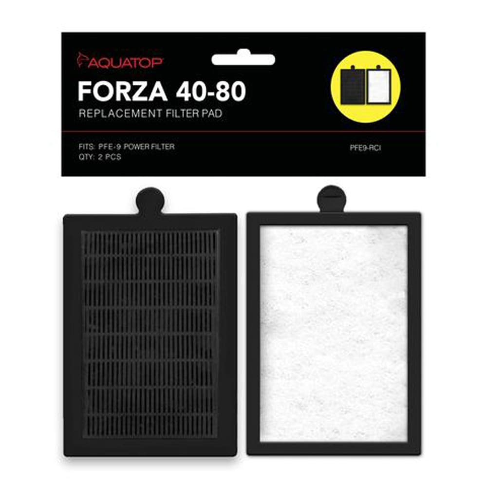 Aquatop FORZA Replacement Filter Inserts with Premium Activated Carbon 40-80 Black White 2 Pack - Pet Supplies - Aquatop