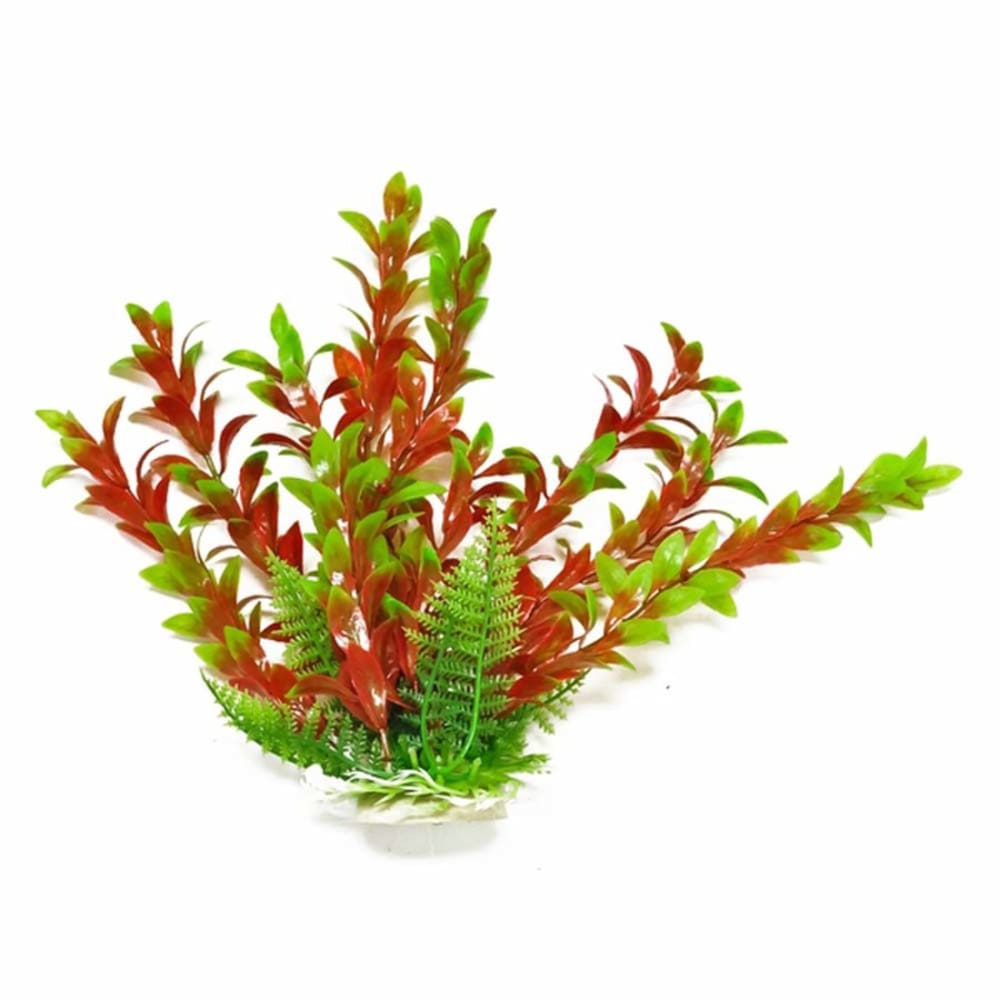 Aquatop Hygro Aquarium Plant with Weighted Base Green; Red 12 in - Pet Supplies - Aquatop