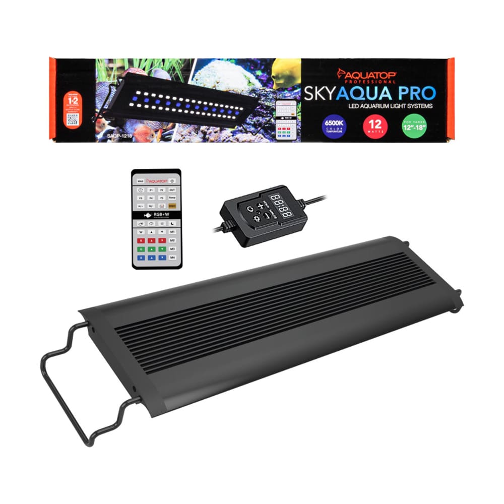 Aquatop SkyAqua Pro LED Light Fixture with IR Remote 6500K 1ea-12 W; 1218 in - Pet Supplies - Aquatop