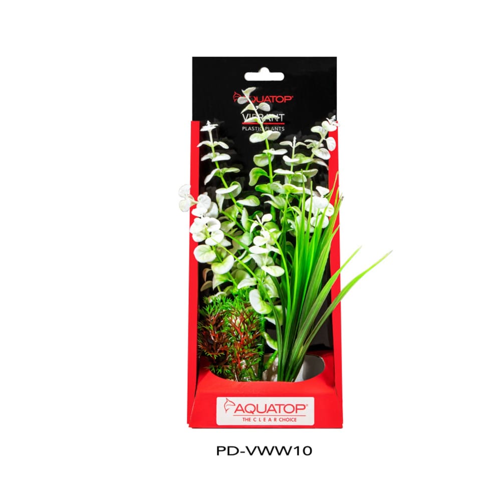 Aquatop Vibrant Wild Plant White; 1ea-10 in - Pet Supplies - Aquatop