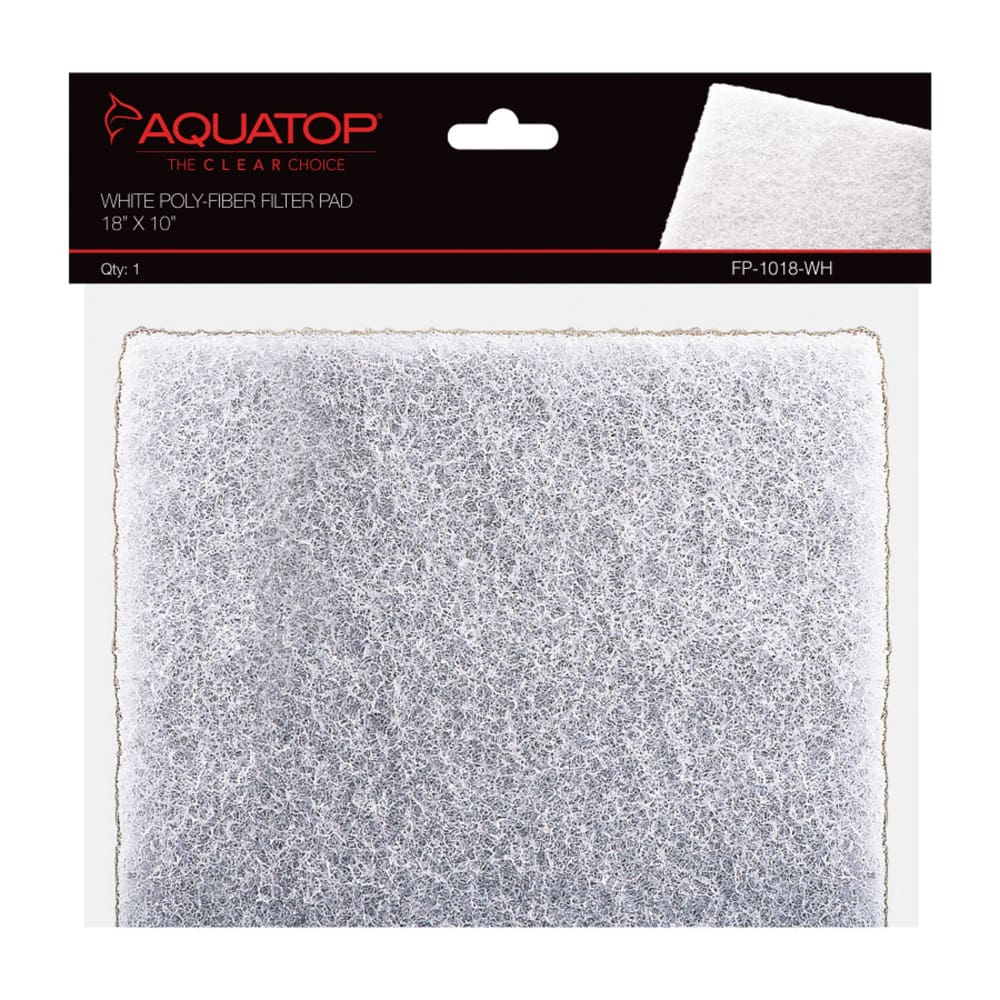Aquatop White Poly Fiber Media Pad White; 1ea-18X10; 1Pc - Pet Supplies - Aquatop