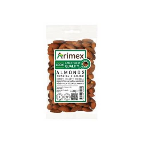 ARIMEX Roasted & Salted Almonds 3.53 oz. (100 g.) - Arimex