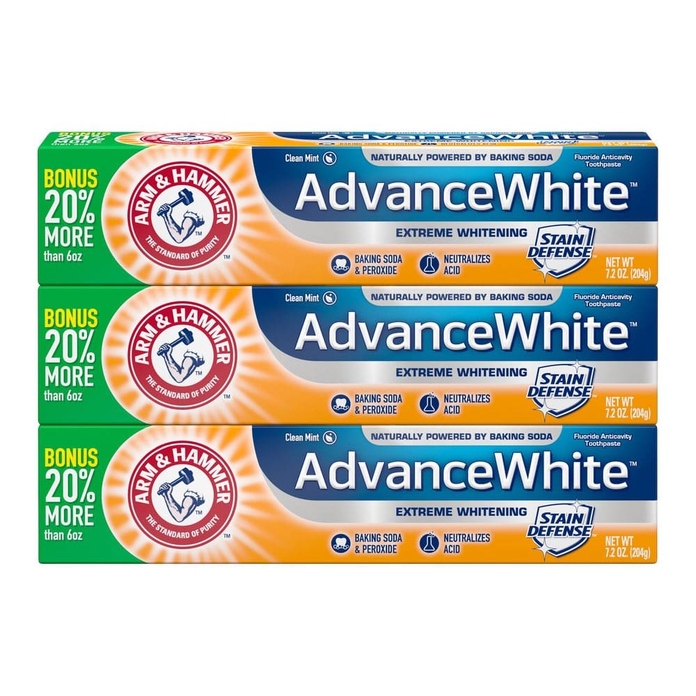 Arm & Hammer Advance White Extreme Whitening Toothpaste (7.2 oz. 3 pk.) - Oral Care - Arm &