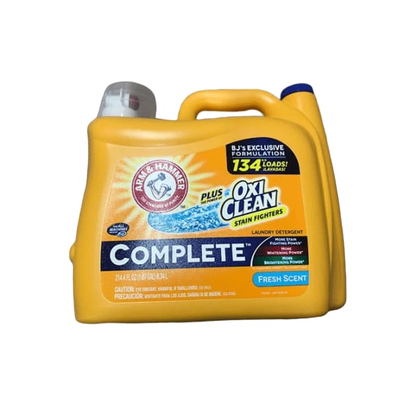 Arm & Hammer Complete Liquid Detergent with Oxi Clean, 1.67 gal. - ShelHealth.Com