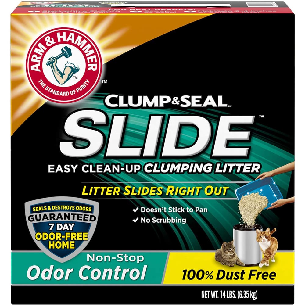 Arm & Hammer Slide Non-Stop Odor Control Clumping Cat Litter 14 lb - Pet Supplies - Arm & Hammer