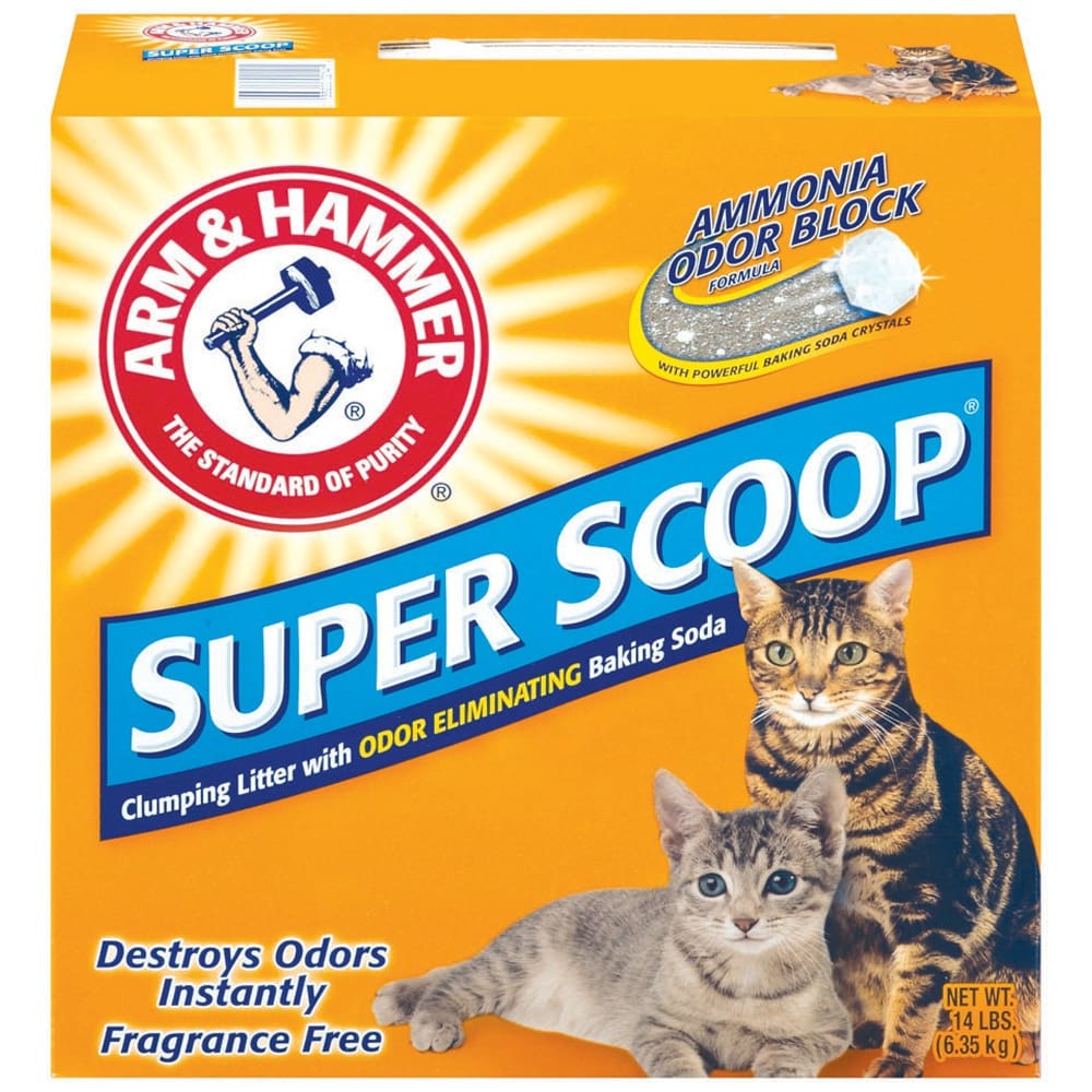 Arm & Hammer Super Scoop Clumping Unscented Cat Litter 14 lb - Pet Supplies - Arm & Hammer
