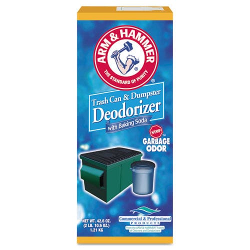 Arm & Hammer Trash Can And Dumpster Deodorizer With Baking Soda Sprinkle Top Original Powder 42.6 Oz Box 9/carton - Janitorial & Sanitation