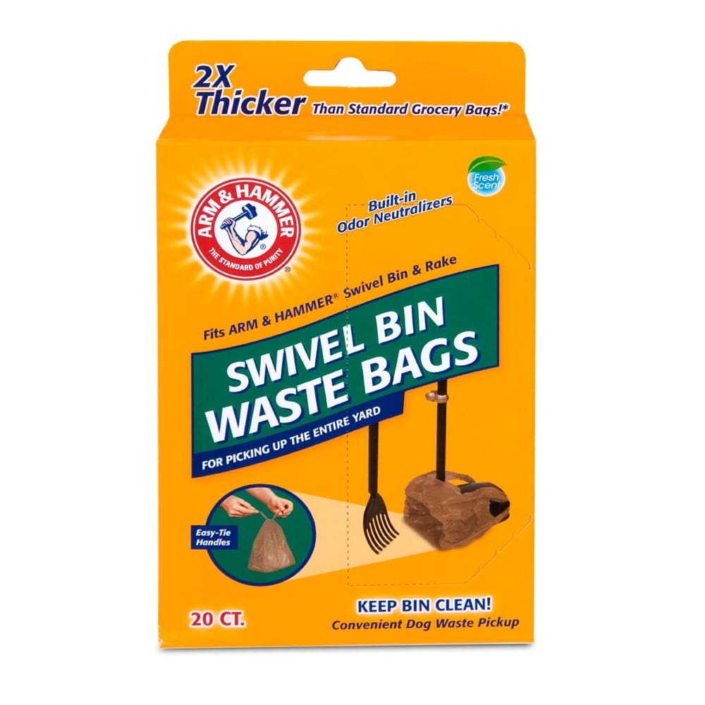 Arm & Hammer Waste Bags for Swivel Bin & Rake Penny 20 Count - Pet Supplies - Arm & Hammer